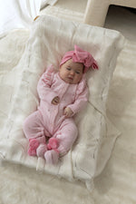 Load image into Gallery viewer, Confetti Kidz Cotton Pointelle Knit Romper - Classic Pink [SZ:NB 0000]
