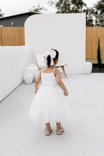 Load image into Gallery viewer, Confetti Kidz Ribbed Tulle Dress - Golden Daisies [SZ:6-12 MONTHS (0)]
