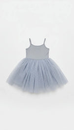 Load image into Gallery viewer, Confetti Kidz Ribbed Tulle Dress - Dusty Blue [SZ:6-12 MONTHS (0)]
