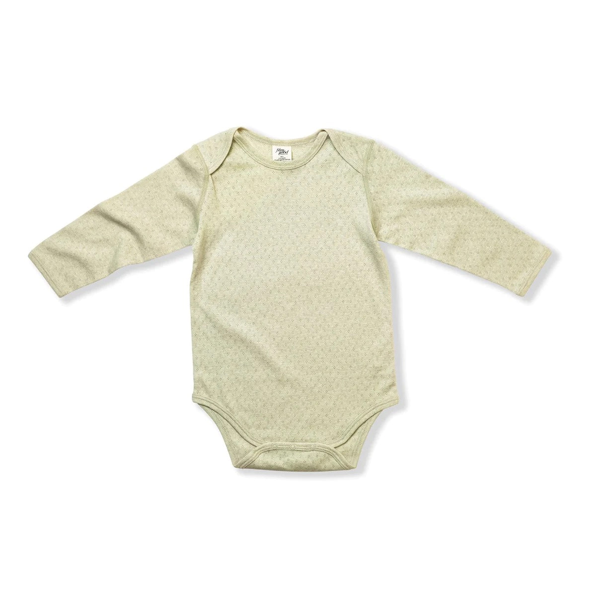 Fibre For Good Organic Pointelle Long Sleeve Body Suit - Sage