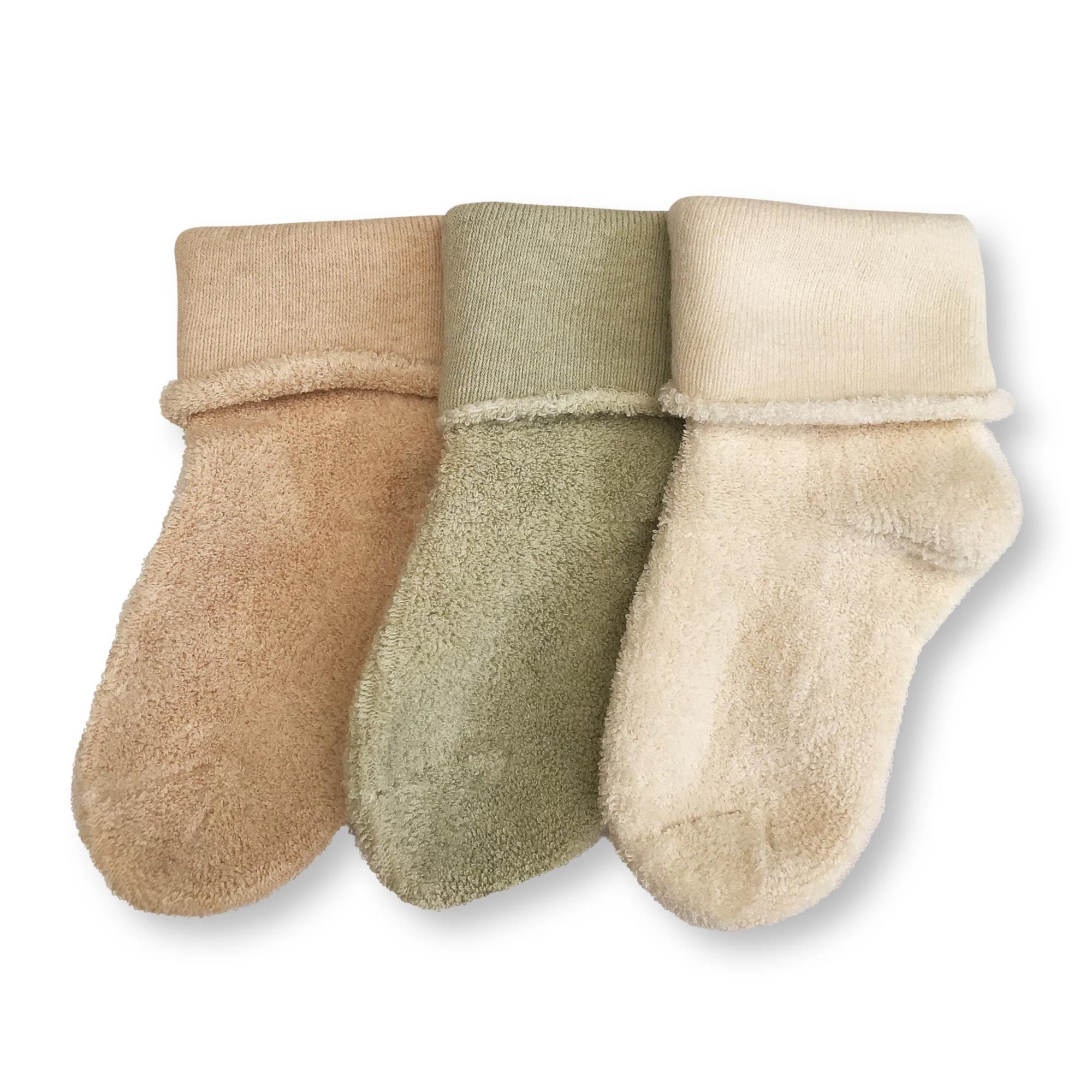 Fibre For Good Organic Socks Plain 3 Pack - Medium (6-18 months)