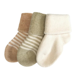 Fibre For Good Organic Socks Stripe 3 Pack - Medium (6-18 months)