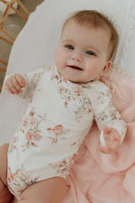 Load image into Gallery viewer, Confetti Kidz Bamboo Long Sleeve Bodysuit - Rose Garden [SZ:NEWBORN (0000)]
