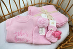 Load image into Gallery viewer, Confetti Kidz Frilly Knit Blanket - Soft Pink
