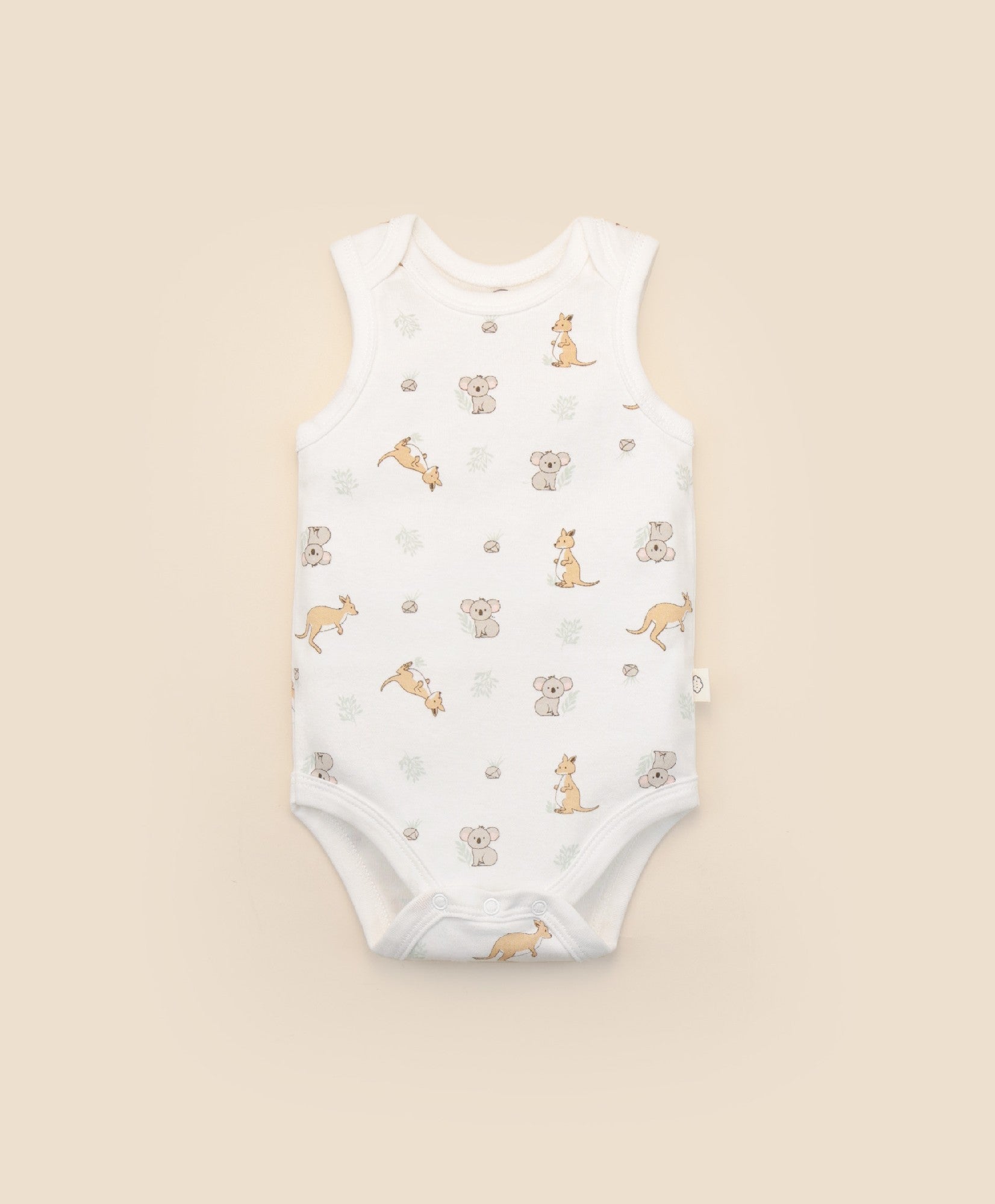 Lummi In Colour Singlet Bodysuit - Kangaroo & Koala [SZ:0000]