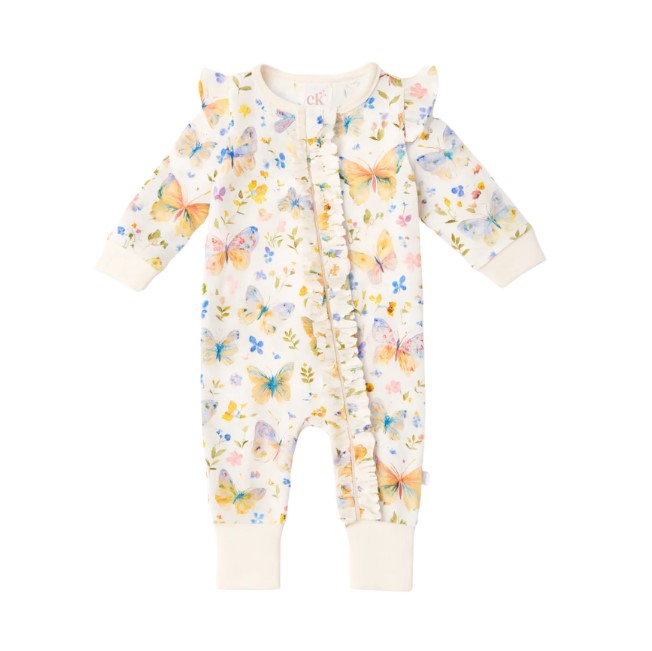 Confetti Kidz Bamboo Zipsuit - Butterfly Blooms [SZ:PREM 00000]