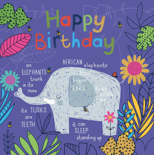 Belly Button Designs Wonderful World - Happy Birthday - Elephant