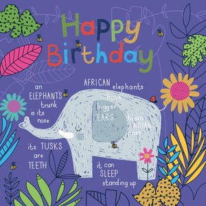 Belly Button Designs Wonderful World - Happy Birthday - Elephant