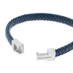 Load image into Gallery viewer, Steel &amp; Barnett - Archie Jeans Blue - 8mm Leather Box Braided Bracelet [CLR:JEANS BLUE SZ:L (22-23cm)]
