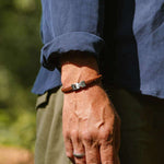 Load image into Gallery viewer, Steel &amp; Barnett - Archie Peanut - 8mm Leather Box Braided Bracelet [CLR:PEANUT SZ:S (18-19cm)]
