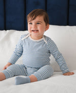 Load image into Gallery viewer, Lummi In Colour Long Sleeve Bodysuit - Blue Stripes [SZ:0000]
