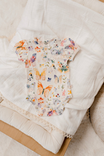 Load image into Gallery viewer, Confetti Kidz Bamboo Bodysuit - Butterfly Blooms [SZ:NB 0000]
