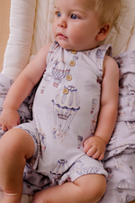 Load image into Gallery viewer, Confetti Kidz Sleeveless Romper - Dreamy Sheep [SZ:0-3 MONTHS (000)]
