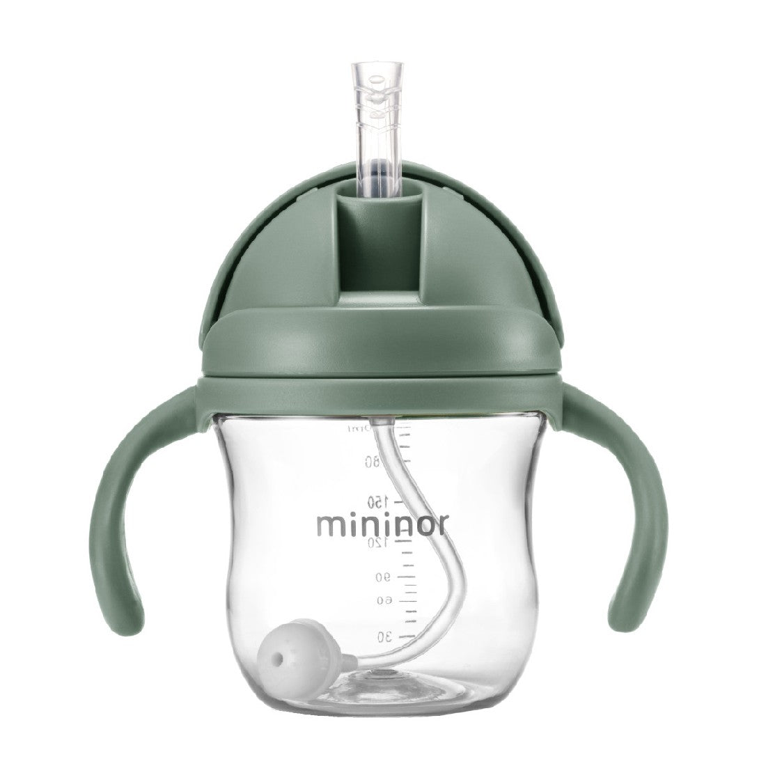 Mininor Tritan Straw Bottle 220ml - Green