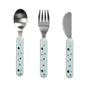 Done By Deer Dreamy Dots Cutlery Set - Blue