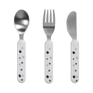 Done By Deer Dreamy Dots Cutlery Set - White