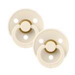 Load image into Gallery viewer, BIBS Dummies Twin Pack Size 3 (18+ months) Round - Ivory/Ivory

