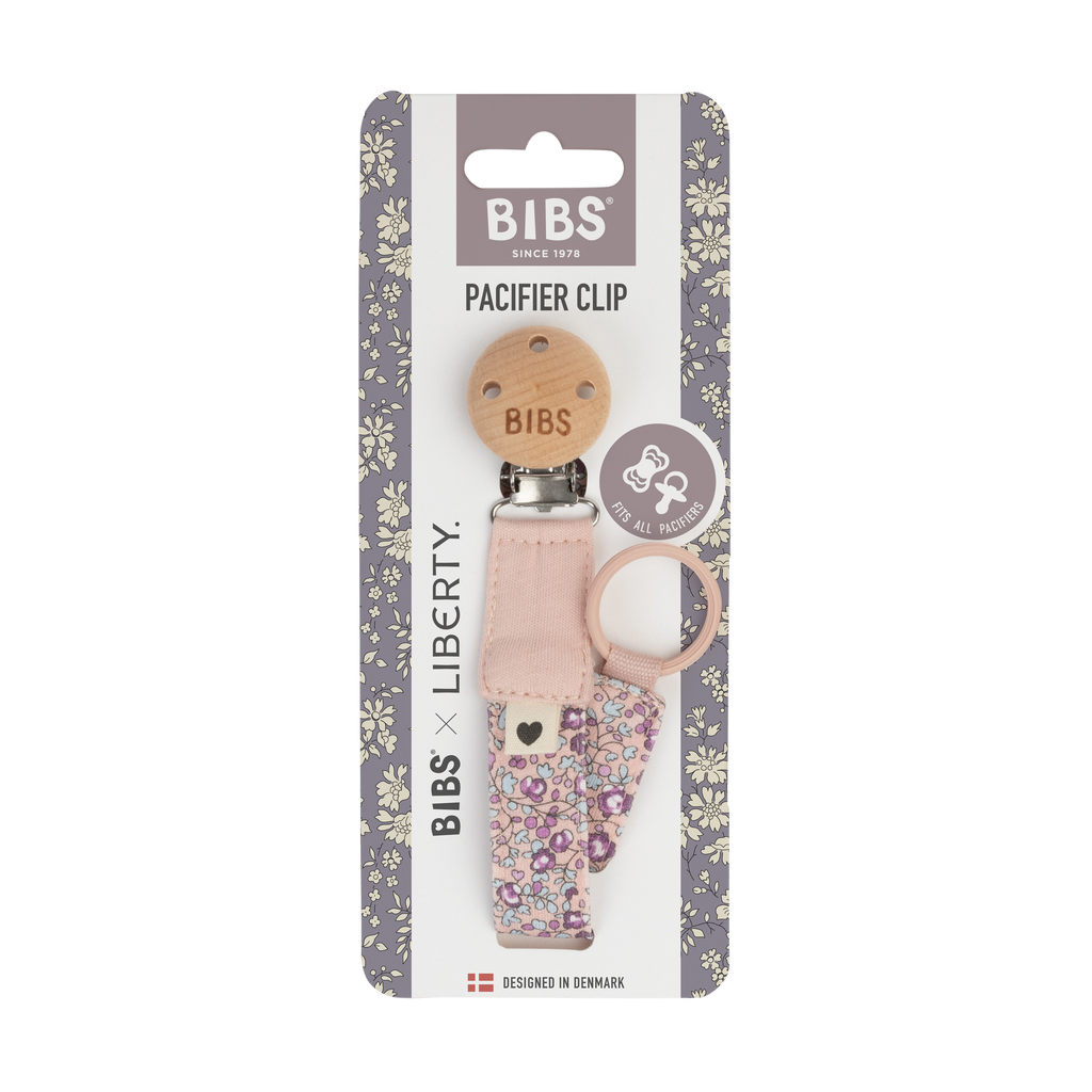 BIBS Pacifier Clip - Liberty Eloise/Blush