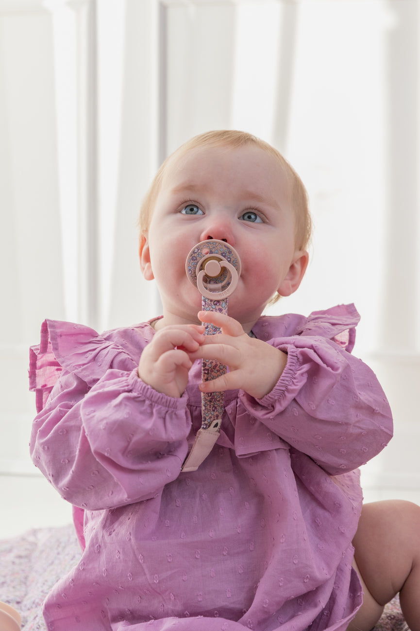 BIBS Pacifier Clip - Liberty Eloise/Blush