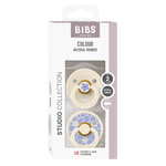 Load image into Gallery viewer, BIBS Dummies Twin Pack Size 2 (6+ months) Round Studio Colour - Jasmine Ivory Mix
