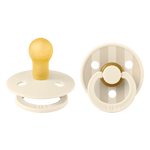 Load image into Gallery viewer, BIBS Dummies Twin Pack Size 2 (6+ months) Round Studio Colour - Pin Ivory Vanilla Mix
