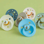 Load image into Gallery viewer, BIBS Dummies STUDIO Colour 2 Pack Round Bumblebee - Mushroom /Sage [SZ:1 (0+ months)]
