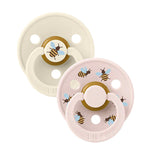 Load image into Gallery viewer, BIBS Dummies STUDIO Colour 2 Pack Round Bumblebee - Ivory/Petal [SZ:1 (0+ months)]
