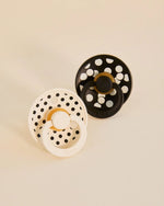 Load image into Gallery viewer, BIBS Dummies Size 1 Polka - Ivory/Black
