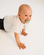 Load image into Gallery viewer, BIBS Dummies Size 1 Polka - Sage/Iron
