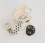 Load image into Gallery viewer, BIBS Pacifier Loop Clip - Polka Ivory/Black
