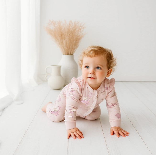 Confetti Kidz Bamboo Zipsuit - Whimsical Whale [SZ:PREM 00000]