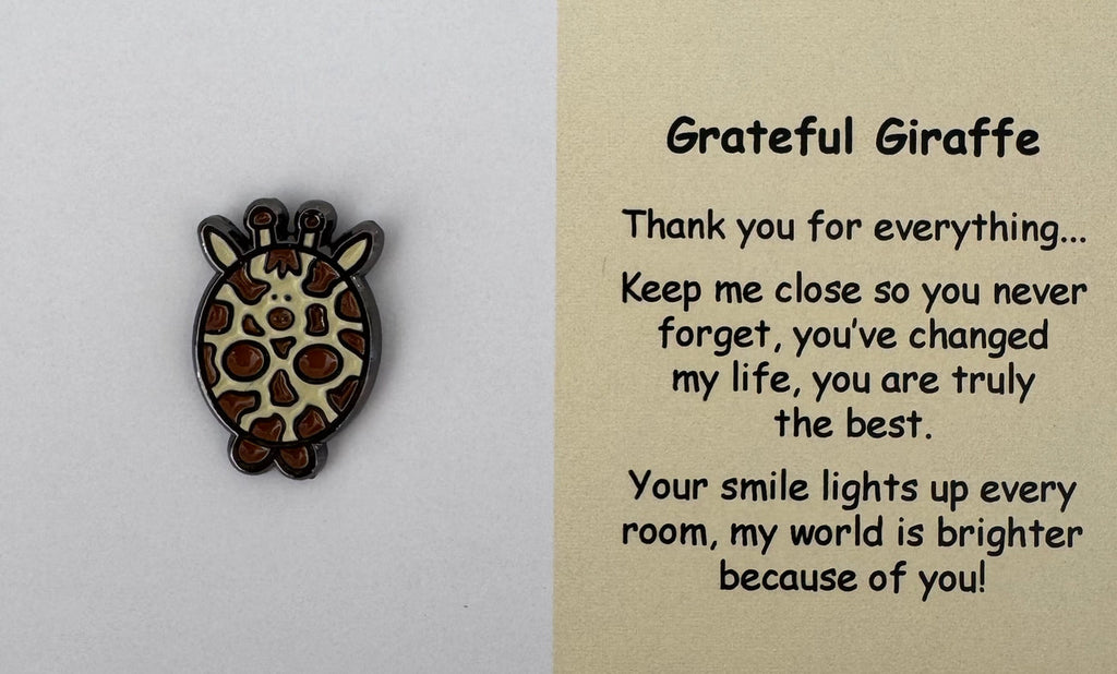 Little Joys Wellbeing Pin - Grateful Giraffe