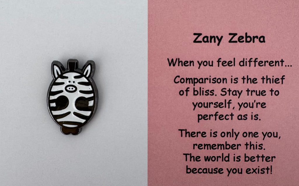 Little Joys Wellbeing Pin - Zany Zebra
