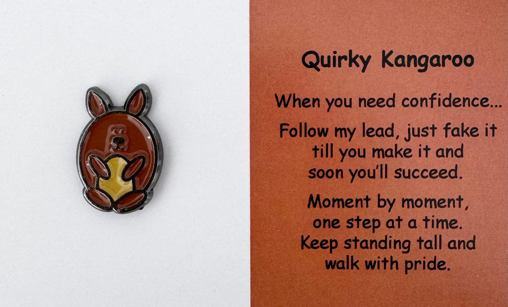 Little Joys Wellbeing Pin - Quirky Kangaroo