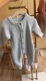 Load image into Gallery viewer, Confetti Kidz Chunky Knit Romper - Traditional Blue [SZ:NEWBORN (0000)]
