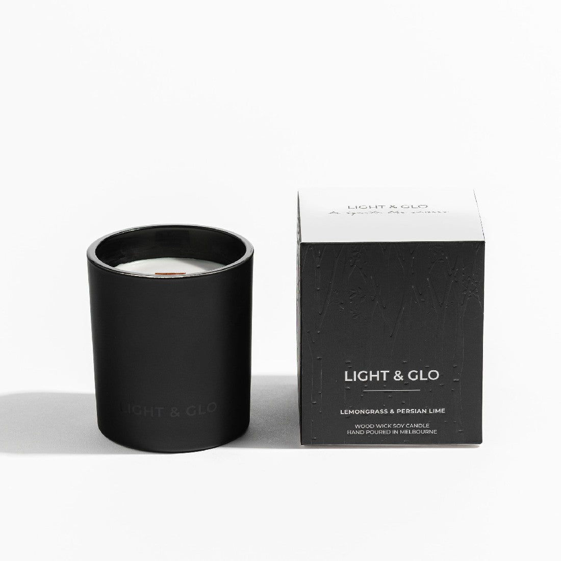 Light & Glo Candle Black Raspberry & Vanilla - Black