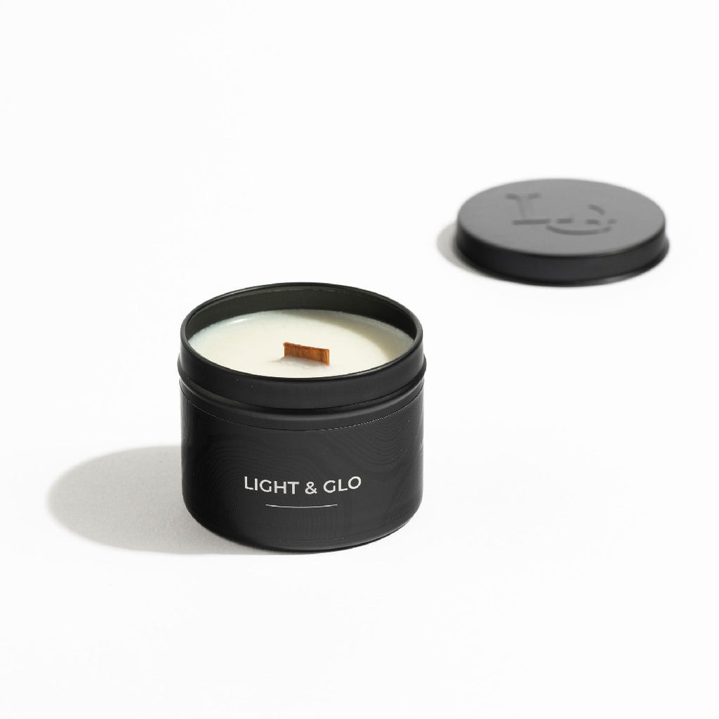 Light & Glo Travel Candle Noir Collection - Black Hawk 