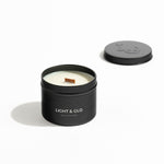 Load image into Gallery viewer, Light &amp; Glo Travel Candle Noir Collection - Silver Fox 
