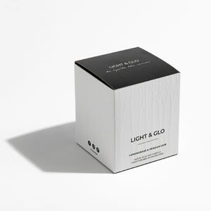 Light & Glo Candle Lemongrass & Persian Lime - White