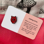 Load image into Gallery viewer, Little Joys Wellbeing Pin - Calming Kitty
