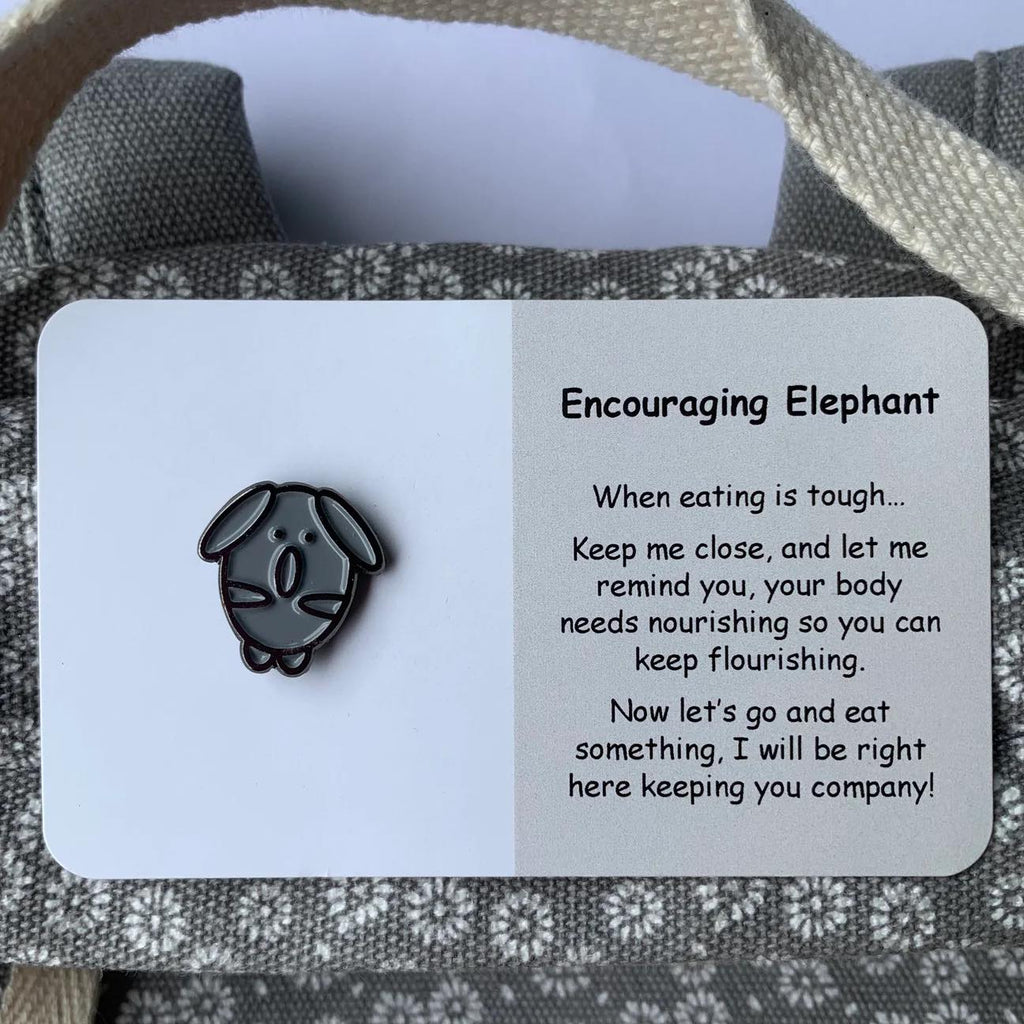 Little Joys Wellbeing Pin - Encouraging Elephant