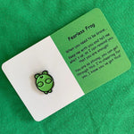 Load image into Gallery viewer, Little Joys Wellbeing Pin - Fearless Frog
