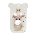 Load image into Gallery viewer, Petite Vous Crochet Ring Rattle - Jasper Cow
