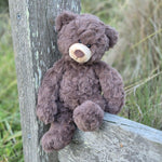 Load image into Gallery viewer, Petite Vous Plush Soft Toy - Bruno the Bear (Chocolate)
