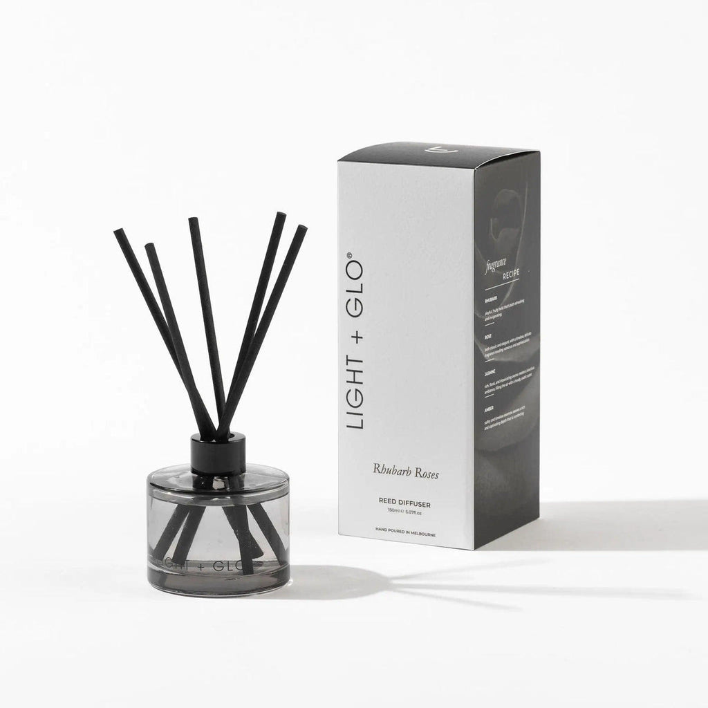 Light & Glo Renaissance Reed Diffuser 150ml  - Rhubarb Roses