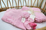 Load image into Gallery viewer, Confetti Kidz Cotton She's Here Knit Romper - Pink [SZ:NB 0000]
