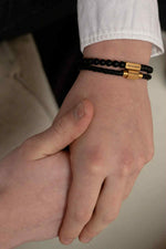 Load image into Gallery viewer, Steel &amp; Barnett - Natural Ned - Matte Black Gold [CLR:BLACK SZ:S (18-19cm)]
