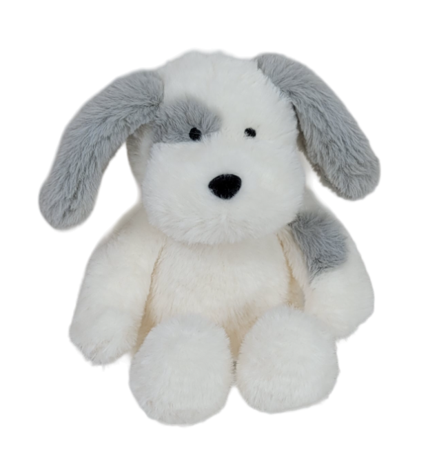 Petite Vous Plush - Mini Henry the Grey & White Dog with Jumper