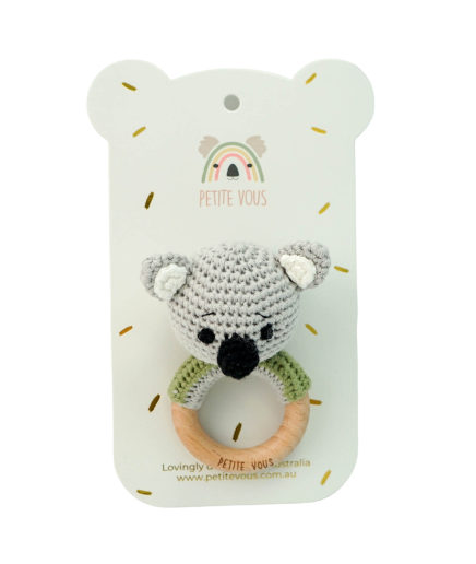 Petite Vous Crochet Ring Rattle - Ozzie Koala