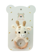 Load image into Gallery viewer, Petite Vous Crochet Ring Rattle - Percy Giraffe
